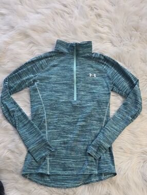 Under Armour Women's Teal Space-Dye Half-Zip Pullover Size S-M
